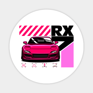 Mazda Rx7 Front Magenta Magnet